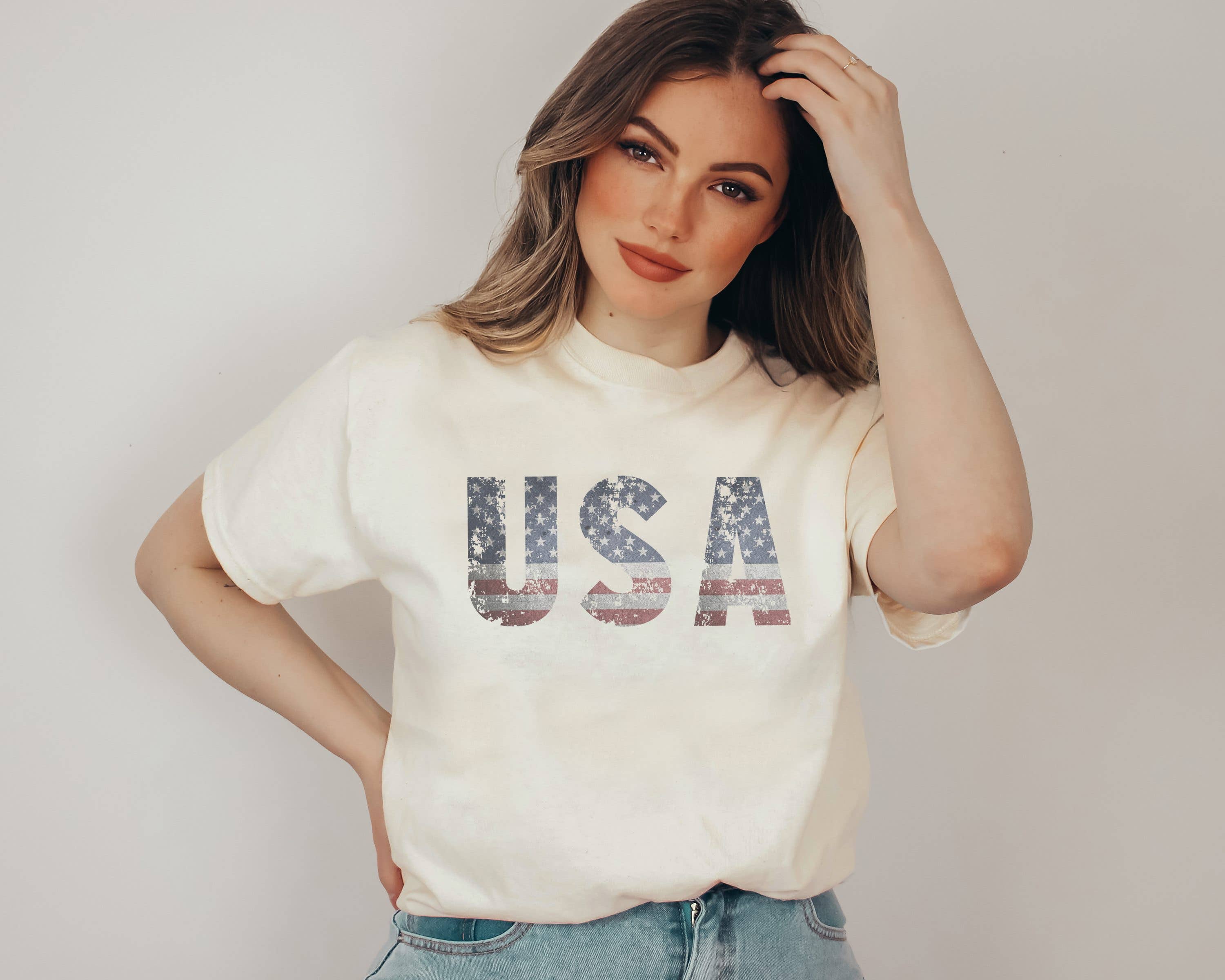 USA American Flag Patriotic - Adult & Kids T-Shirts, Sweatshirts & Hoodies apparel design preview 1