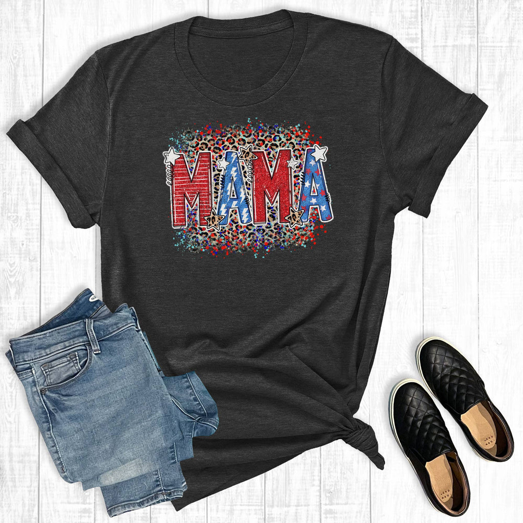 July 4th Leopard Mama Graphic - Adult & Kids T-Shirts, Sweatshirts & Hoodies apparel design preview 1