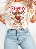 Howdy Christmas Gingerbread Cowboy Graphic - Adult & Kids T-Shirts, Sweatshirts & Hoodies apparel design preview 1