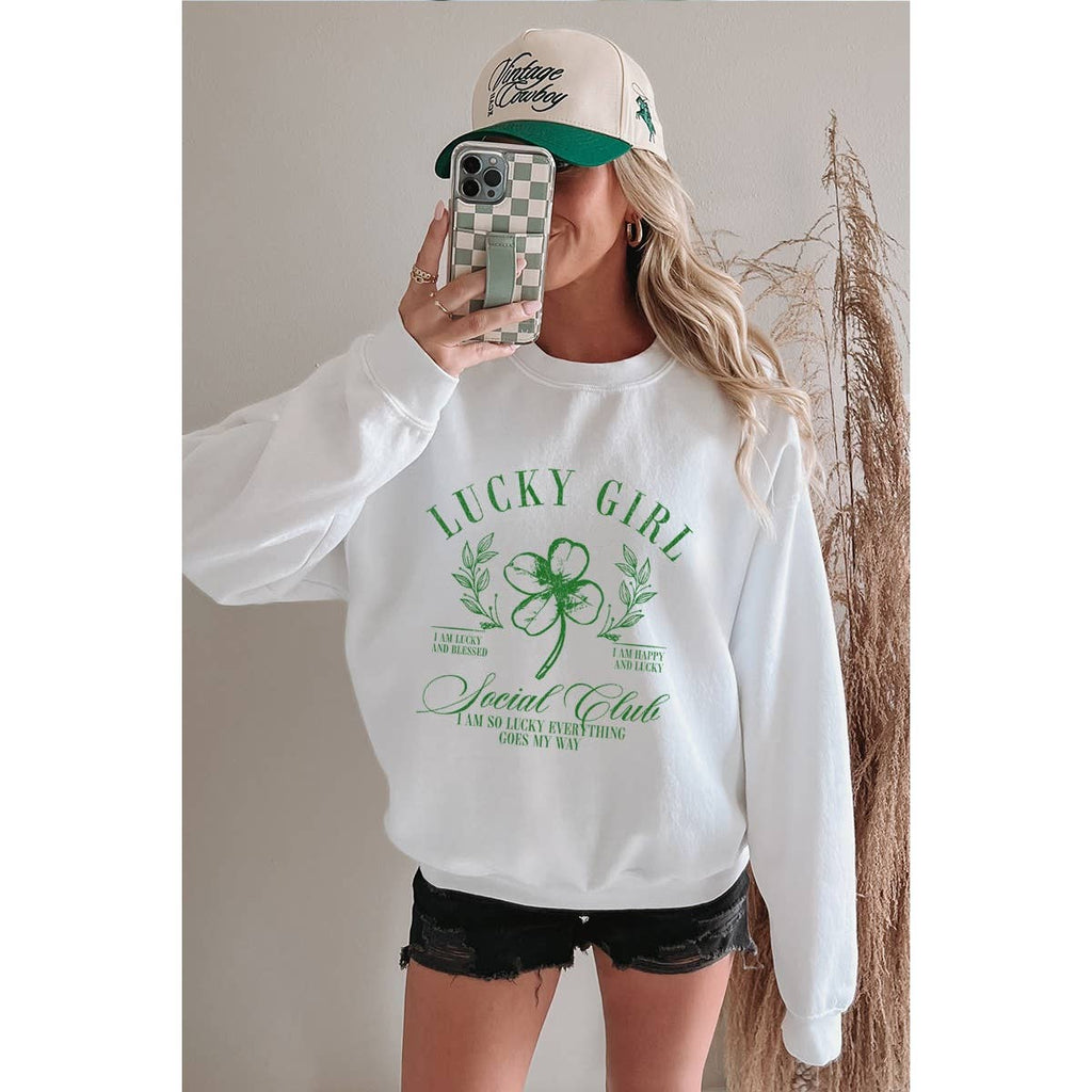 Luckygirl St Patricks Day Graphic - Adult & Kids T-Shirts, Sweatshirts & Hoodies apparel design preview 1