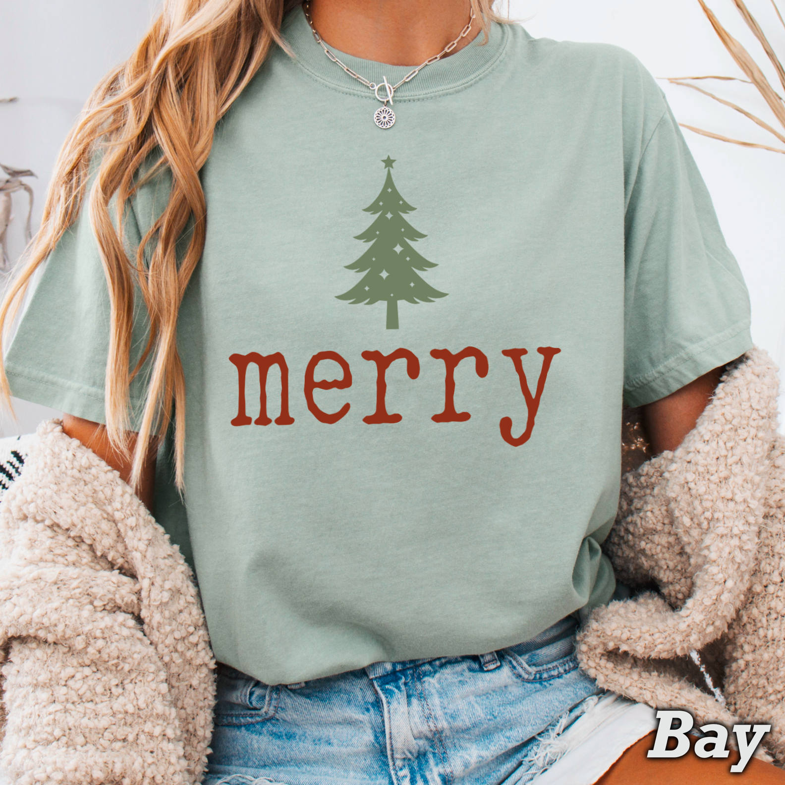 Merry Christmas 2025 Comfort Color - Adult & Kids T-Shirts, Sweatshirts & Hoodies apparel design preview 1