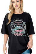 Women Summer Graphic Print Loose Fit Oversize Top - Adult & Kids T-Shirts, Sweatshirts & Hoodies apparel design preview 1