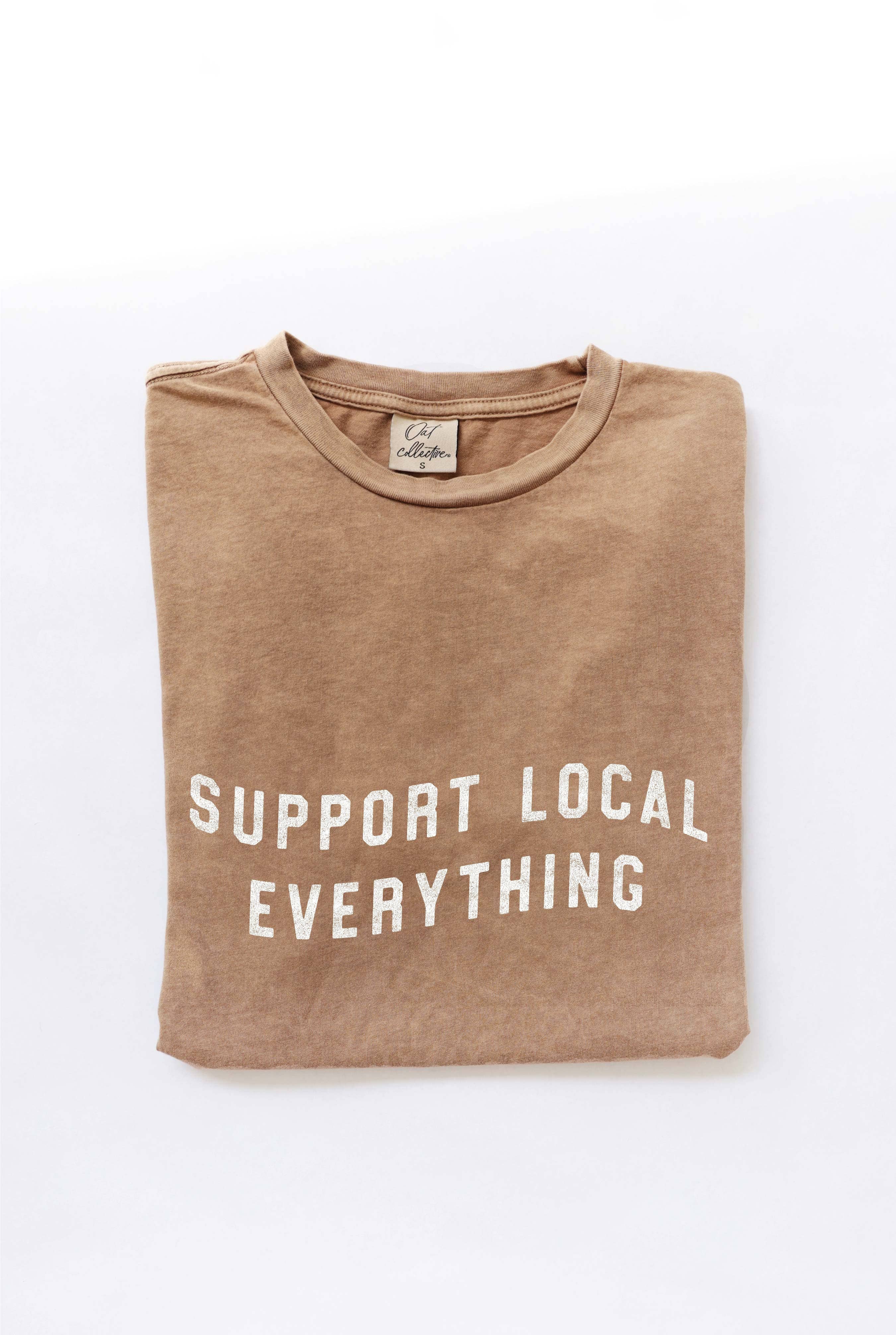 Support Local Everything Mineral Washed Graphic Top - Adult & Kids T-Shirts, Sweatshirts & Hoodies apparel design preview 1