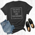 Tailgates and Touchdowns Football Charcoal - Adult & Kids T-Shirts, Sweatshirts & Hoodies apparel design preview 1