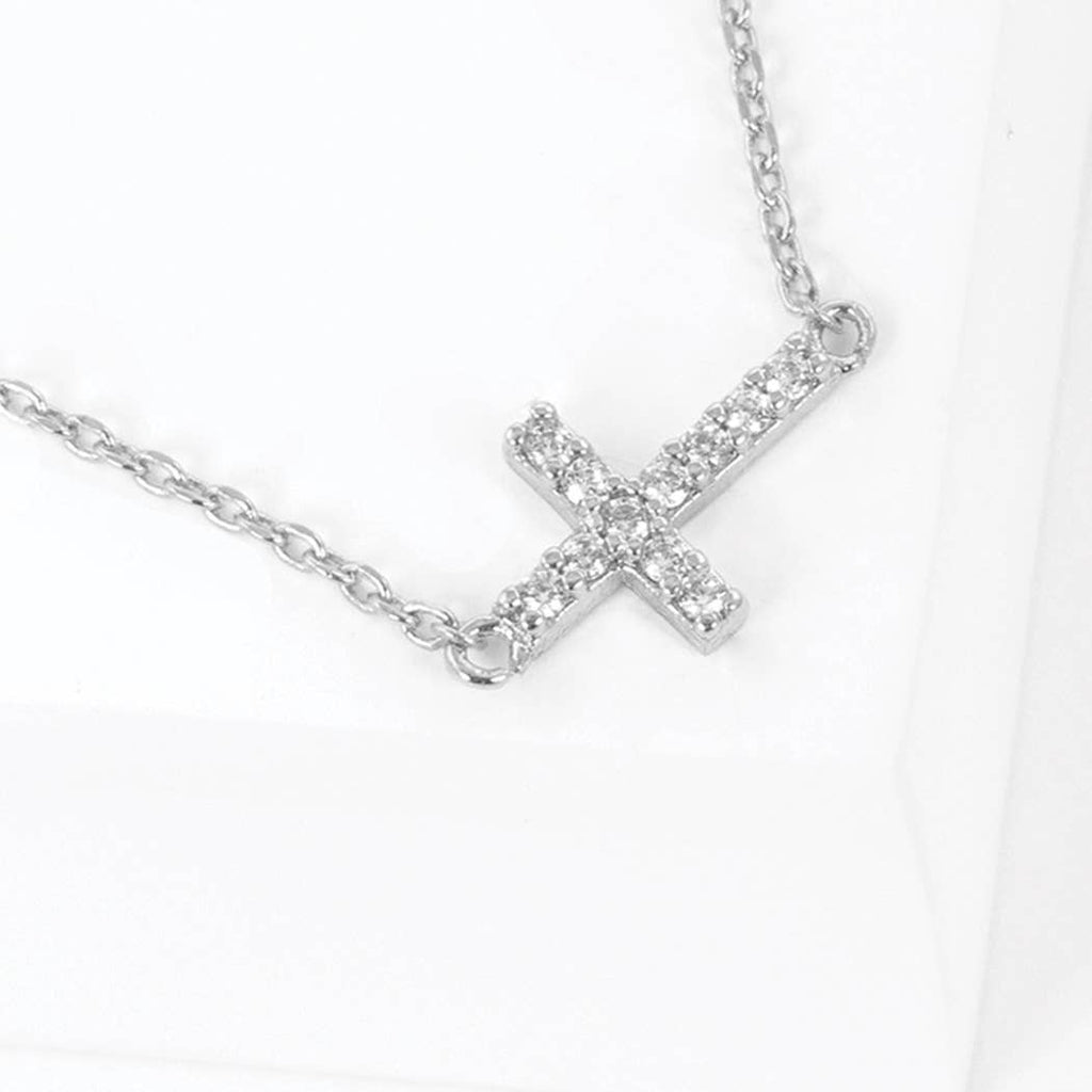 Cz Gold-Dipped Cross Necklace - Adult & Kids T-Shirts, Sweatshirts & Hoodies apparel design preview 1