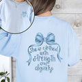 She Is Clothed with Strength and Dignity Faith - Adult & Kids T-Shirts, Sweatshirts & Hoodies apparel design preview 1