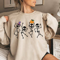 Pumpkin Dancing Skeletons Halloween - Adult & Kids T-Shirts, Sweatshirts & Hoodies apparel design preview 1