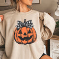 Gingham Pumpkin Halloween 2025 Graphic - Adult & Kids T-Shirts, Sweatshirts & Hoodies apparel design preview 1