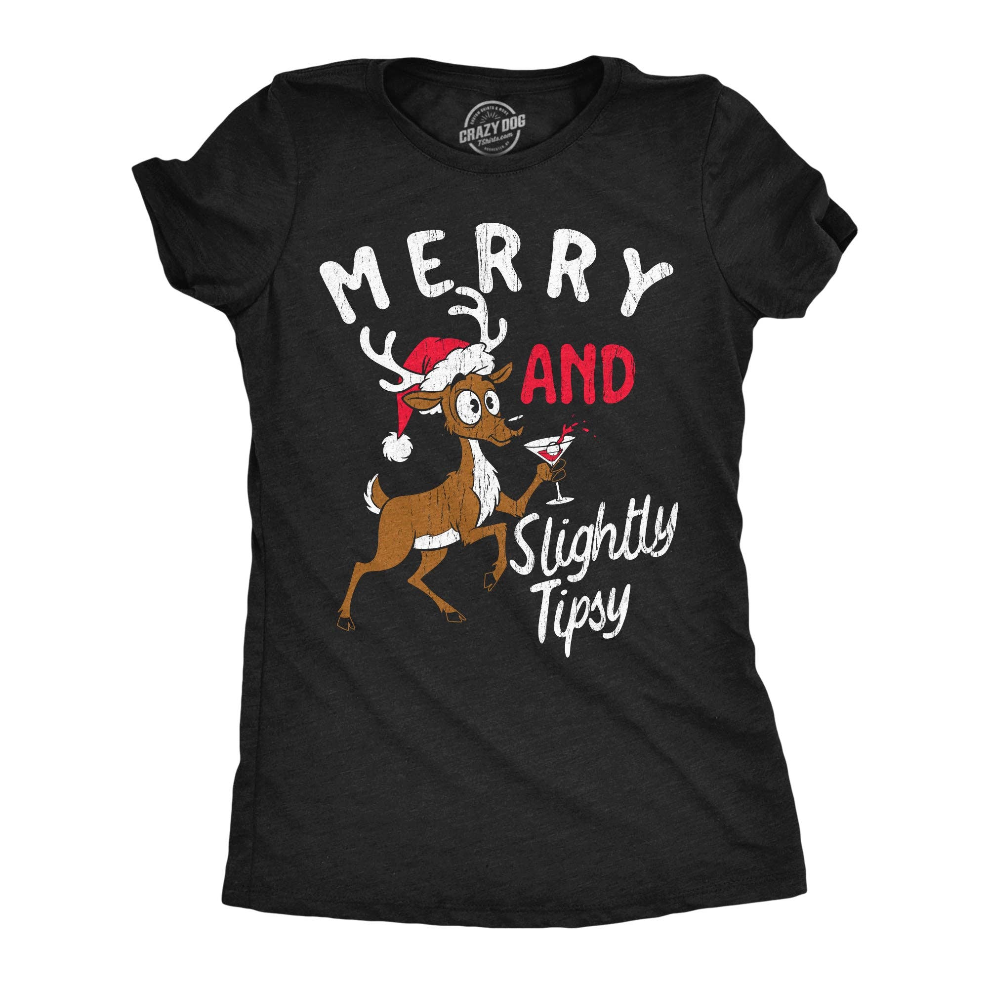 Merry and Slightly Tipsy Women's - Adult & Kids T-Shirts, Sweatshirts & Hoodies apparel design preview 1