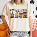 Boo Pumpkin Coffee Vintage Halloween - Adult & Kids T-Shirts, Sweatshirts & Hoodies apparel design preview 1