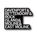 Quad Cities List Die-Cut Sticker - Adult & Kids T-Shirts, Sweatshirts & Hoodies apparel design preview 1