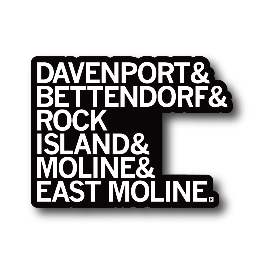 Quad Cities List Die-Cut Sticker - Adult & Kids T-Shirts, Sweatshirts & Hoodies apparel design preview 1
