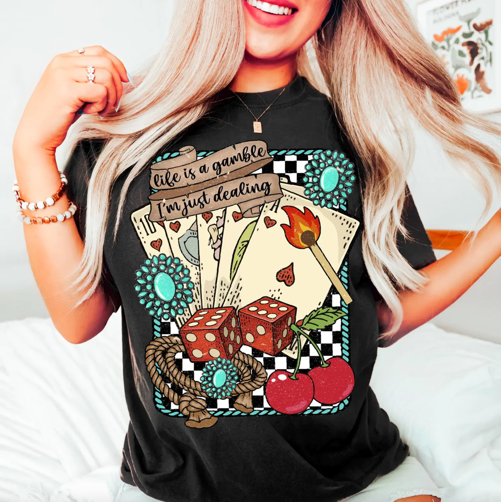 Life Is A Gamble - Adult & Kids T-Shirts, Sweatshirts & Hoodies apparel design preview 1