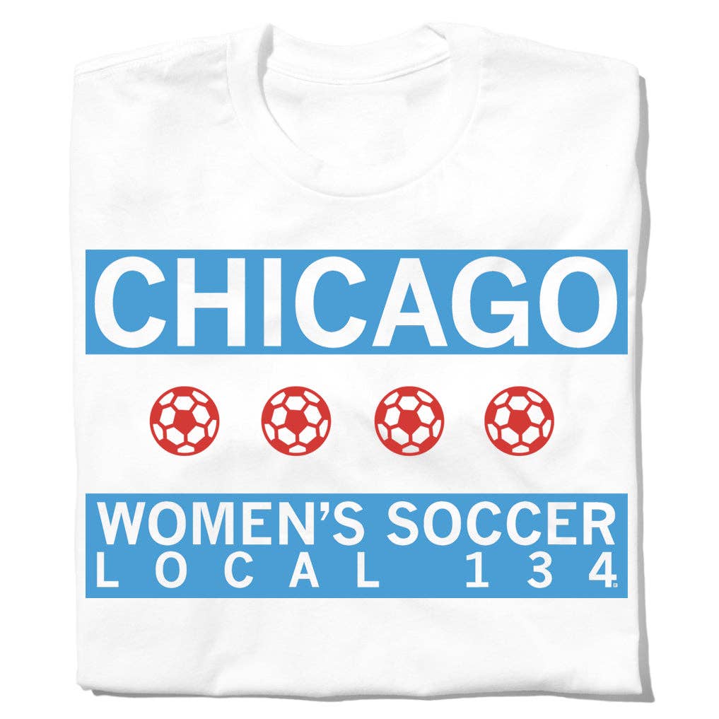 Women's Soccer Chicago Flag - Adult & Kids T-Shirts, Sweatshirts & Hoodies apparel design preview 1