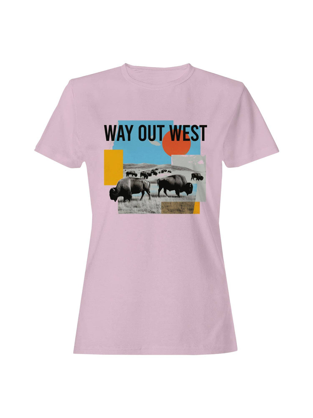 Way Out West Bison Art Women's - Adult & Kids T-Shirts, Sweatshirts & Hoodies apparel design preview 1