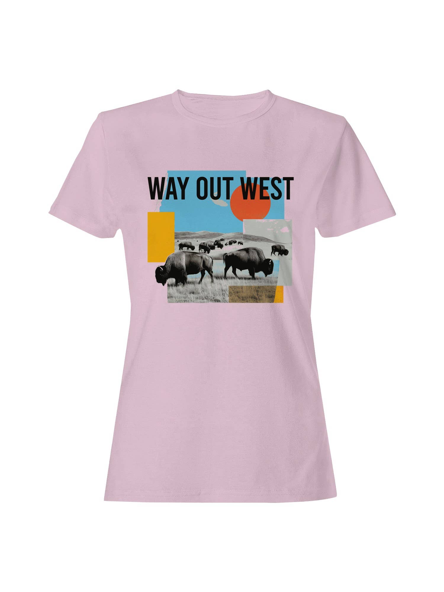 Way Out West Bison Art Women's - Adult & Kids T-Shirts, Sweatshirts & Hoodies apparel design preview 1