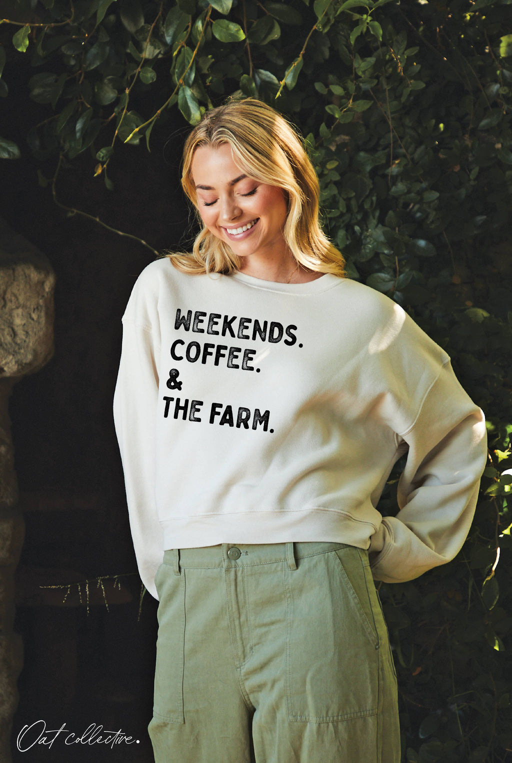 Weekends Coffee and the Farm Mid Graphic - Adult & Kids T-Shirts, Sweatshirts & Hoodies apparel design preview 1