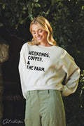 Weekends Coffee and the Farm Mid Graphic - Adult & Kids T-Shirts, Sweatshirts & Hoodies apparel design preview 1