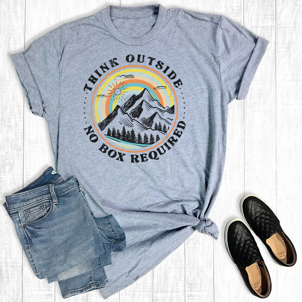 Think Outside No Box Required Graphic - Adult & Kids T-Shirts, Sweatshirts & Hoodies apparel design preview 1