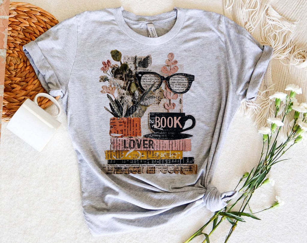 Book Lover Collage Glasses Cute Reading - Adult & Kids T-Shirts, Sweatshirts & Hoodies apparel design preview 1