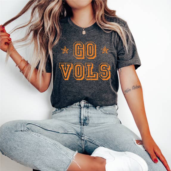 Go Vols Dark Heather Gray - Adult & Kids T-Shirts, Sweatshirts & Hoodies apparel design preview 1