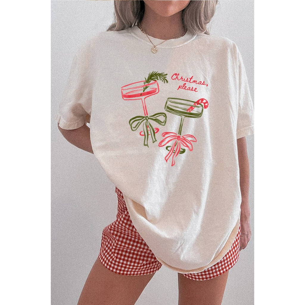 Christmas Please Vintage Graphic Oversized - Adult & Kids T-Shirts, Sweatshirts & Hoodies apparel design preview 1