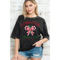 Candy Cane Christmas Club Oversize Mineral Wash T - Adult & Kids T-Shirts, Sweatshirts & Hoodies apparel design preview 1