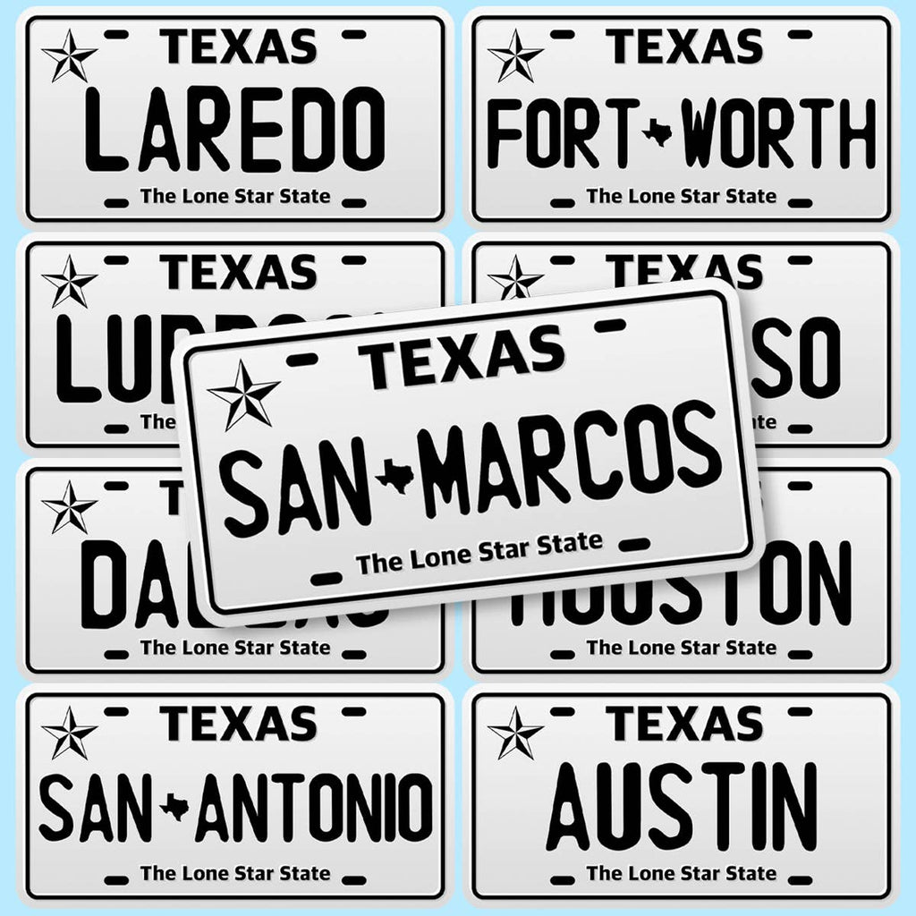 Personalized License Plate Sticker Decal, Custom City - Adult & Kids T-Shirts, Sweatshirts & Hoodies apparel design preview 1