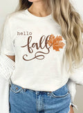 Hello Fall Graphic - Adult & Kids T-Shirts, Sweatshirts & Hoodies apparel design preview 1