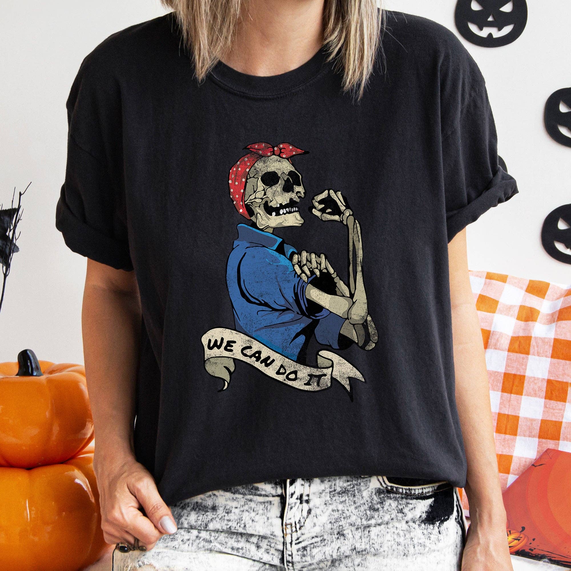 Rosie the Riveter We Can Do It Retro Halloween - Adult & Kids T-Shirts, Sweatshirts & Hoodies apparel design preview 1