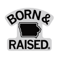 Ia Born Raised Grey Die-Cut Sticker - Adult & Kids T-Shirts, Sweatshirts & Hoodies apparel design preview 1