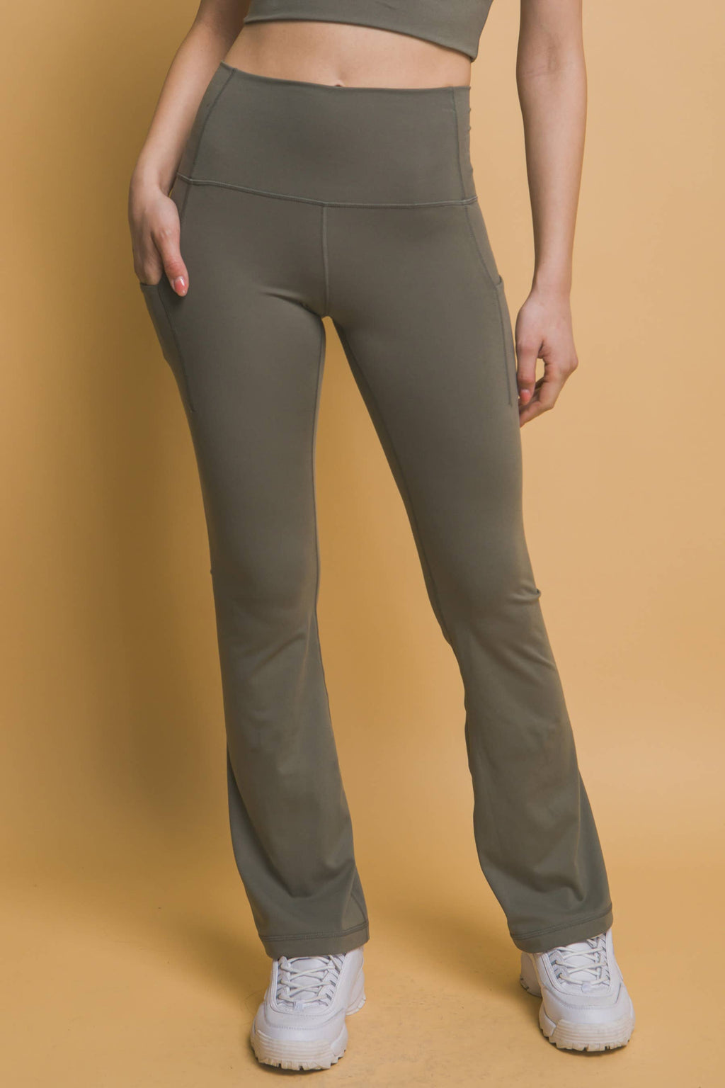 1002 High- Waisted Flared Leggins with Side Pockets - Adult & Kids T-Shirts, Sweatshirts & Hoodies apparel design preview 1