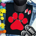 Dog Paw Red Chenille Everyday - Adult & Kids T-Shirts, Sweatshirts & Hoodies apparel design preview 1