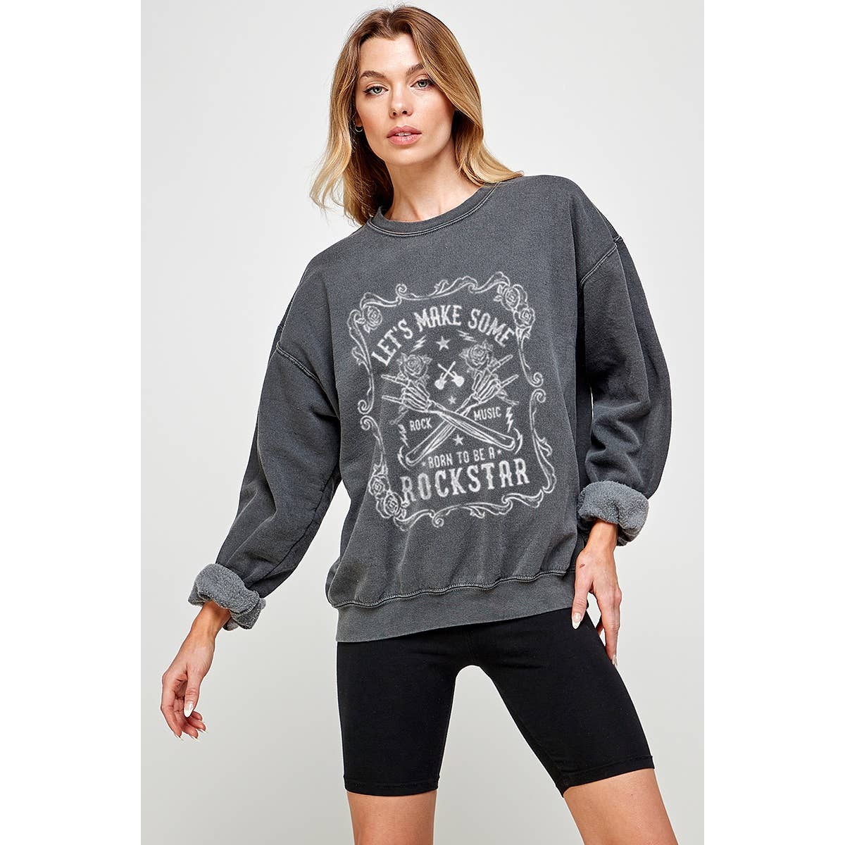 Rock and Roll Vintage Graphic Pigment Dye - Adult & Kids T-Shirts, Sweatshirts & Hoodies apparel design preview 1