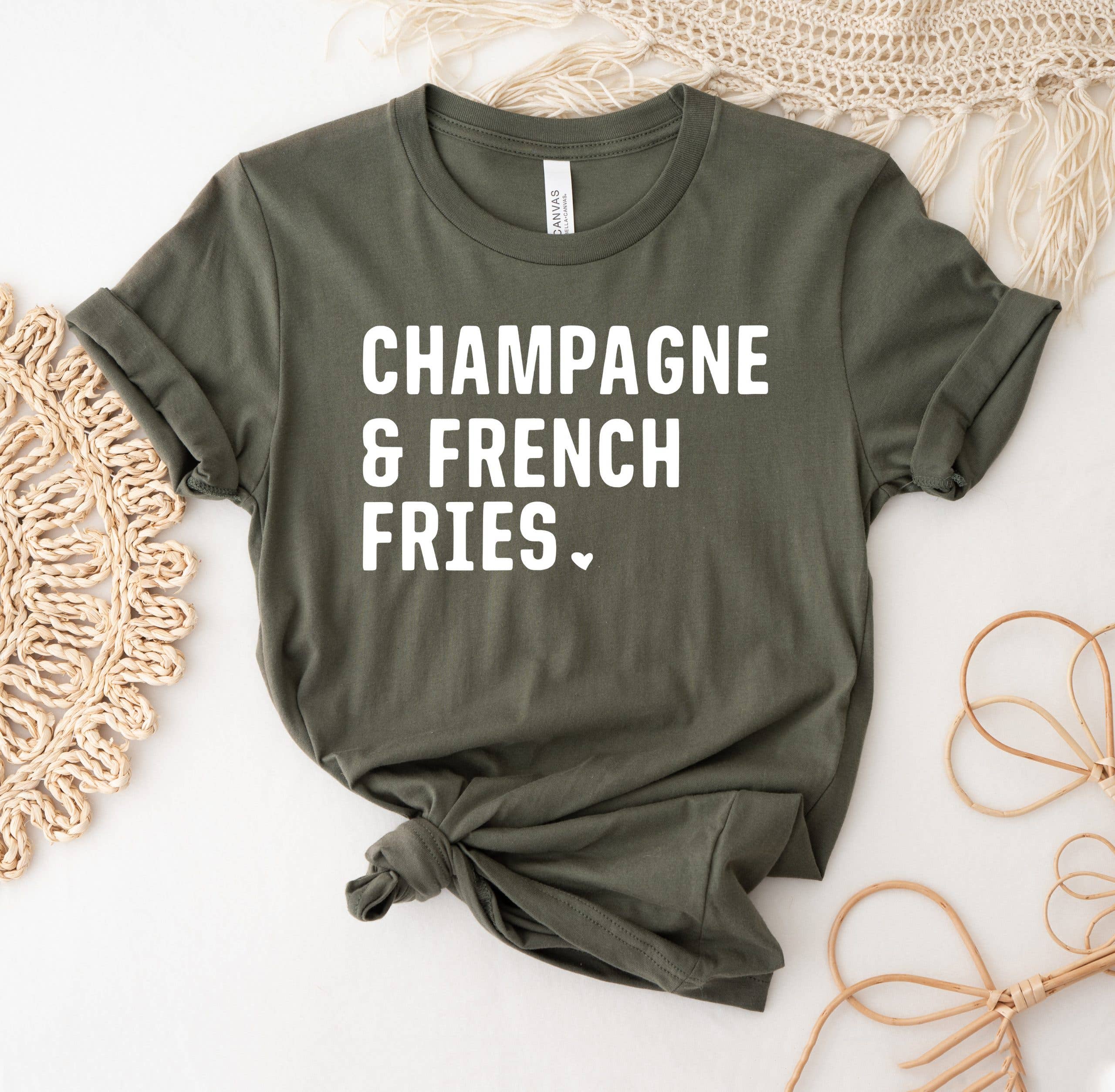 Champagne French Fries - Adult & Kids T-Shirts, Sweatshirts & Hoodies apparel design preview 1