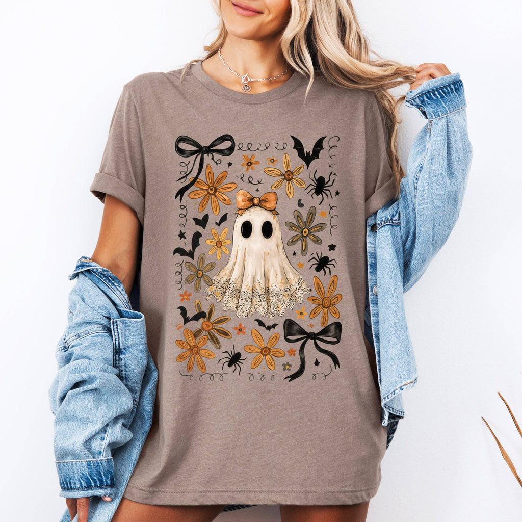 Beautiful Halloween, Bows, Bats, Flowers, - Adult & Kids T-Shirts, Sweatshirts & Hoodies apparel design preview 1