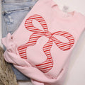 Peppermint Bow (Christmas) - Adult & Kids T-Shirts, Sweatshirts & Hoodies apparel design preview 1
