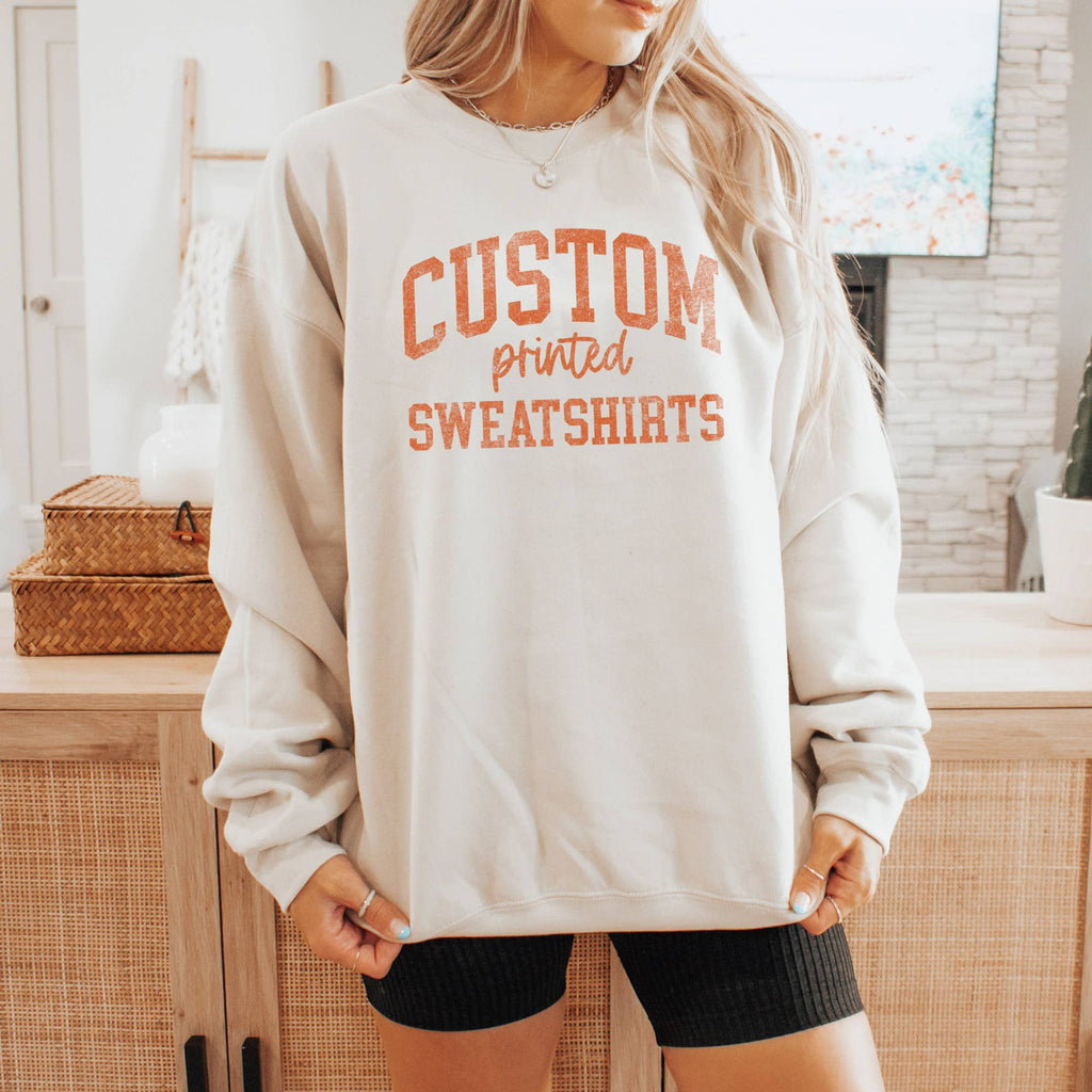 Custom Crewneck with Your Name Location or Logo - Adult & Kids T-Shirts, Sweatshirts & Hoodies apparel design preview 1