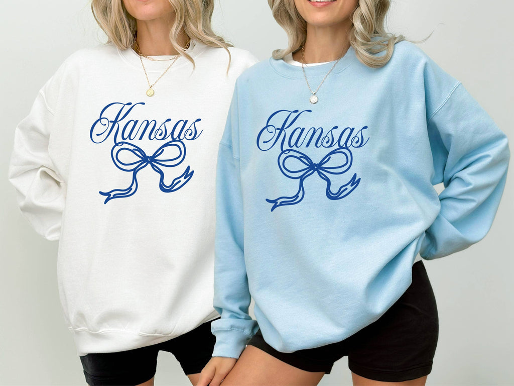 Bow Kansas Coquette, Game Day - Adult & Kids T-Shirts, Sweatshirts & Hoodies apparel design preview 1