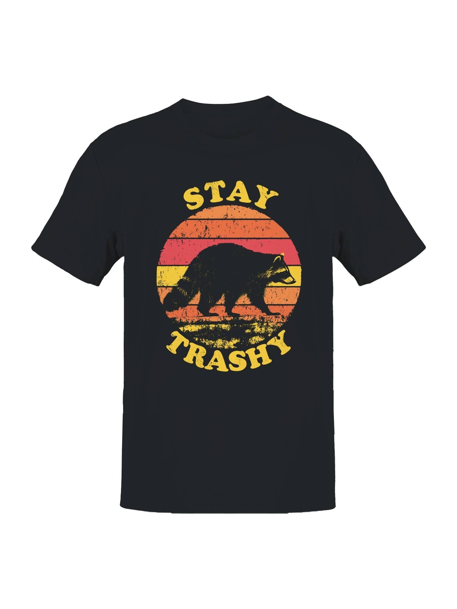 Stay Trashy Raccoon Vintage Design Men's - Adult & Kids T-Shirts, Sweatshirts & Hoodies apparel design preview 1