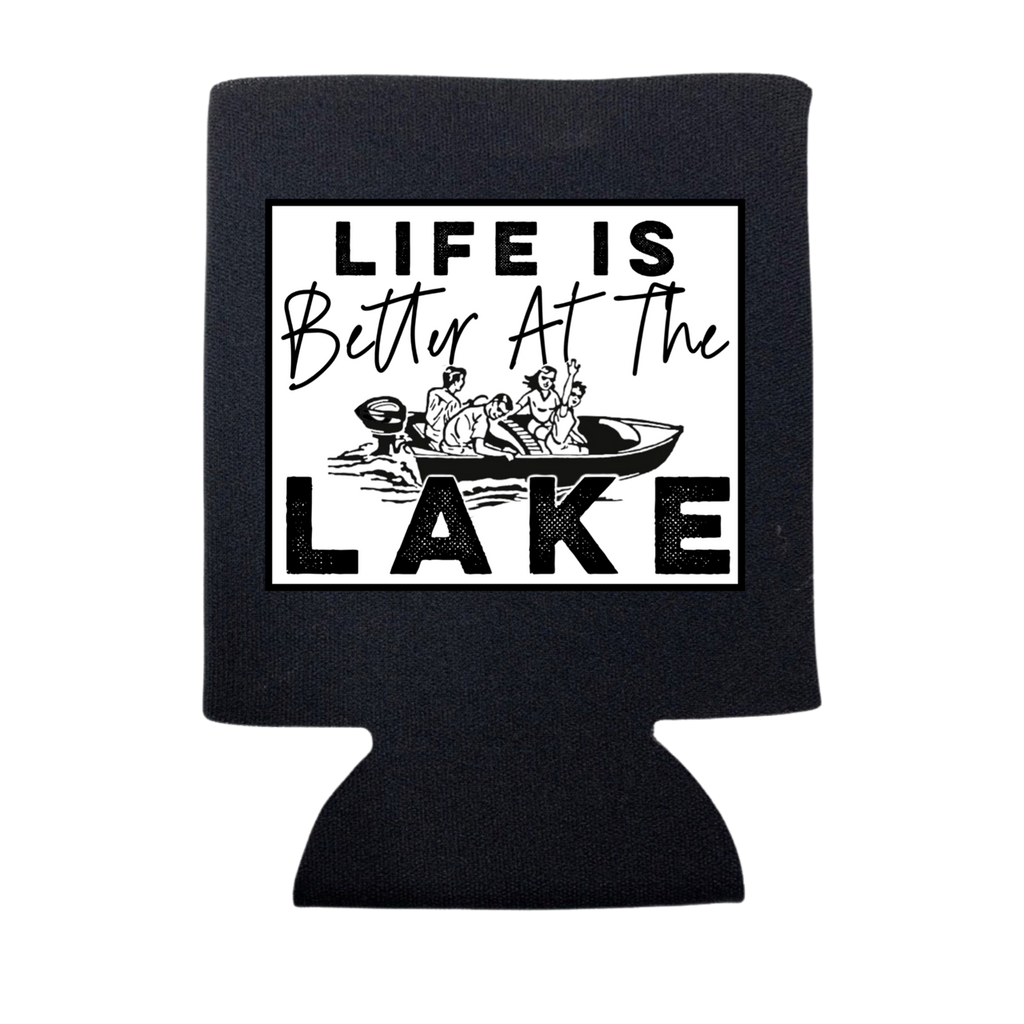 Life Is Better At the Lake Can Cooler - Adult & Kids T-Shirts, Sweatshirts & Hoodies apparel design preview 1