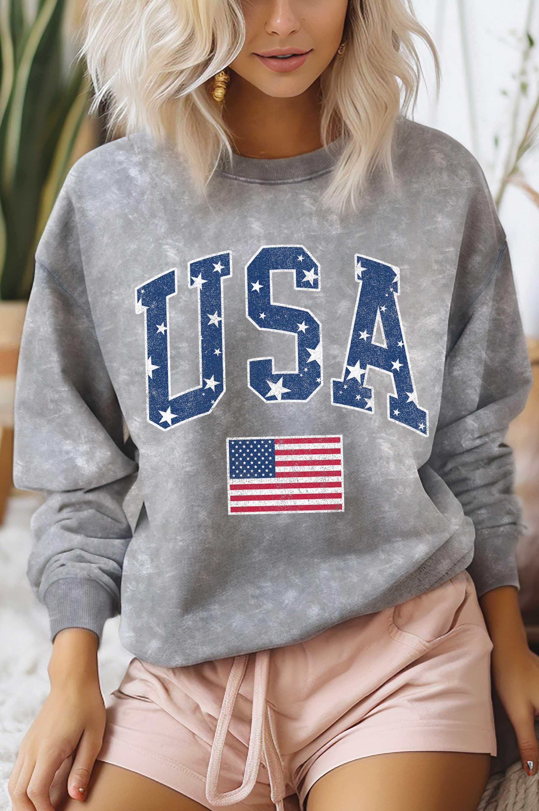 America Star Flag Mineral Graphic Brushed - Adult & Kids T-Shirts, Sweatshirts & Hoodies apparel design preview 1