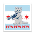 Chicago Flag Pew Sticker - Adult & Kids T-Shirts, Sweatshirts & Hoodies apparel design preview 1