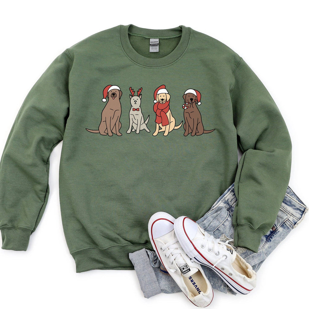 Adorable Christmas Dogs - Adult & Kids T-Shirts, Sweatshirts & Hoodies apparel design preview 1