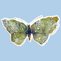 Green Butterfly Watercolor Sticker Decal - Adult & Kids T-Shirts, Sweatshirts & Hoodies apparel design preview 1
