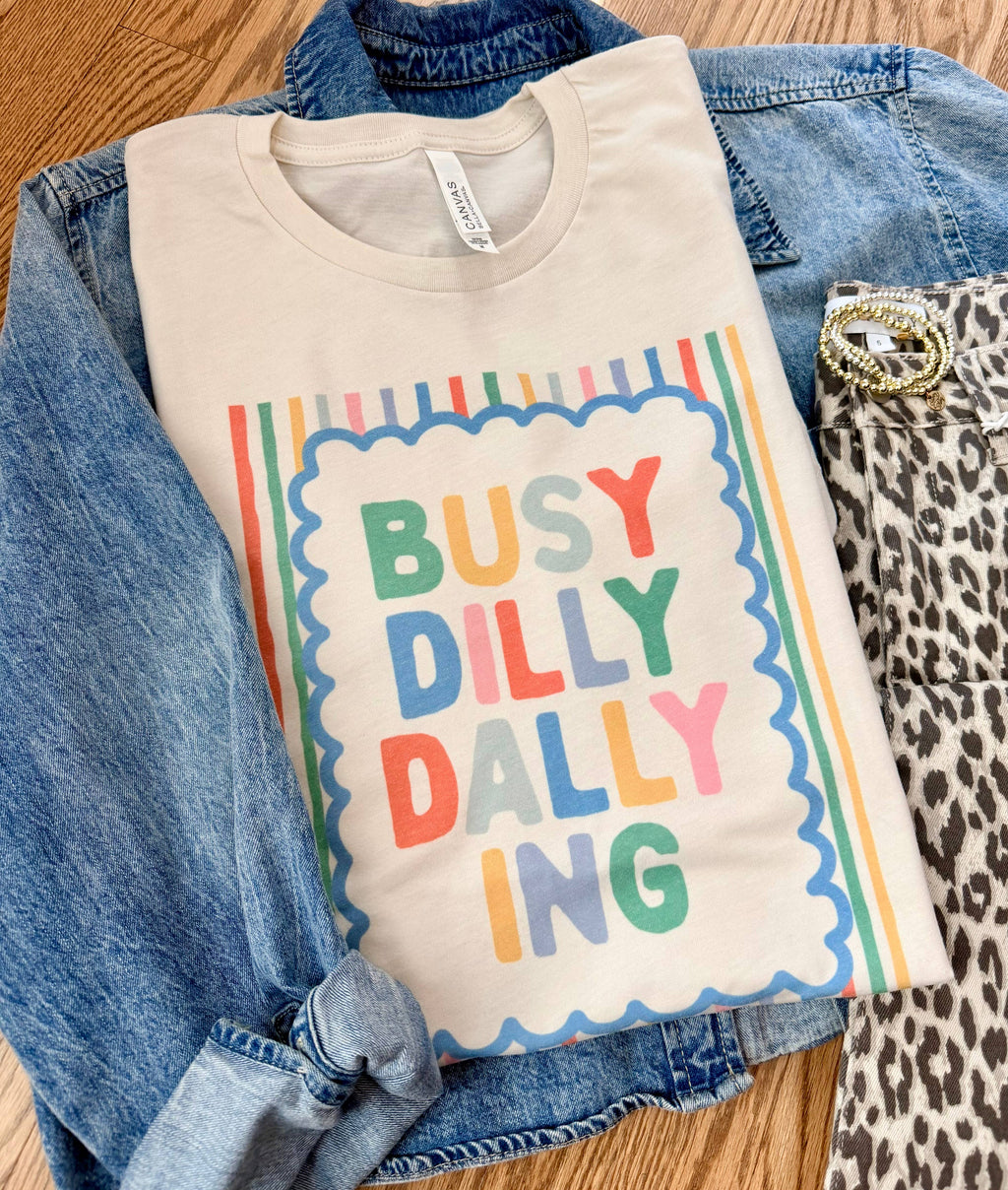 Busy Dilly Dallying Graphic - Adult & Kids T-Shirts, Sweatshirts & Hoodies apparel design preview 1