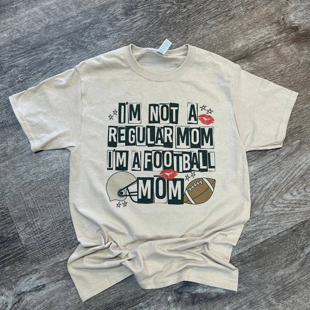 I'M Not A Regular Mom Football On Sand - Adult & Kids T-Shirts, Sweatshirts & Hoodies apparel design preview 1