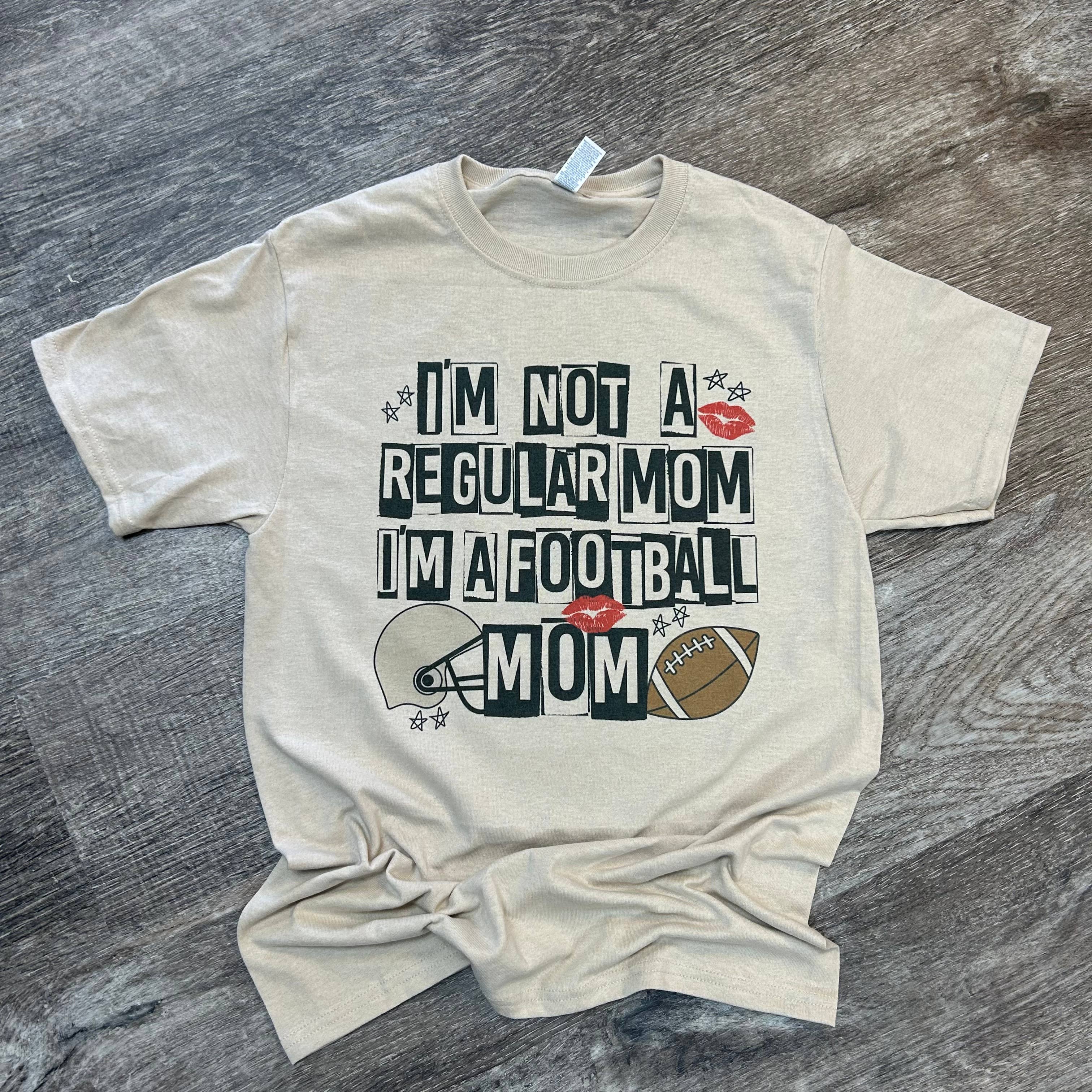 I'M Not A Regular Mom Football On Sand - Adult & Kids T-Shirts, Sweatshirts & Hoodies apparel design preview 1