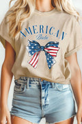 American Babe Coquette Flag Bow Mineral Graphic - Adult & Kids T-Shirts, Sweatshirts & Hoodies apparel design preview 1