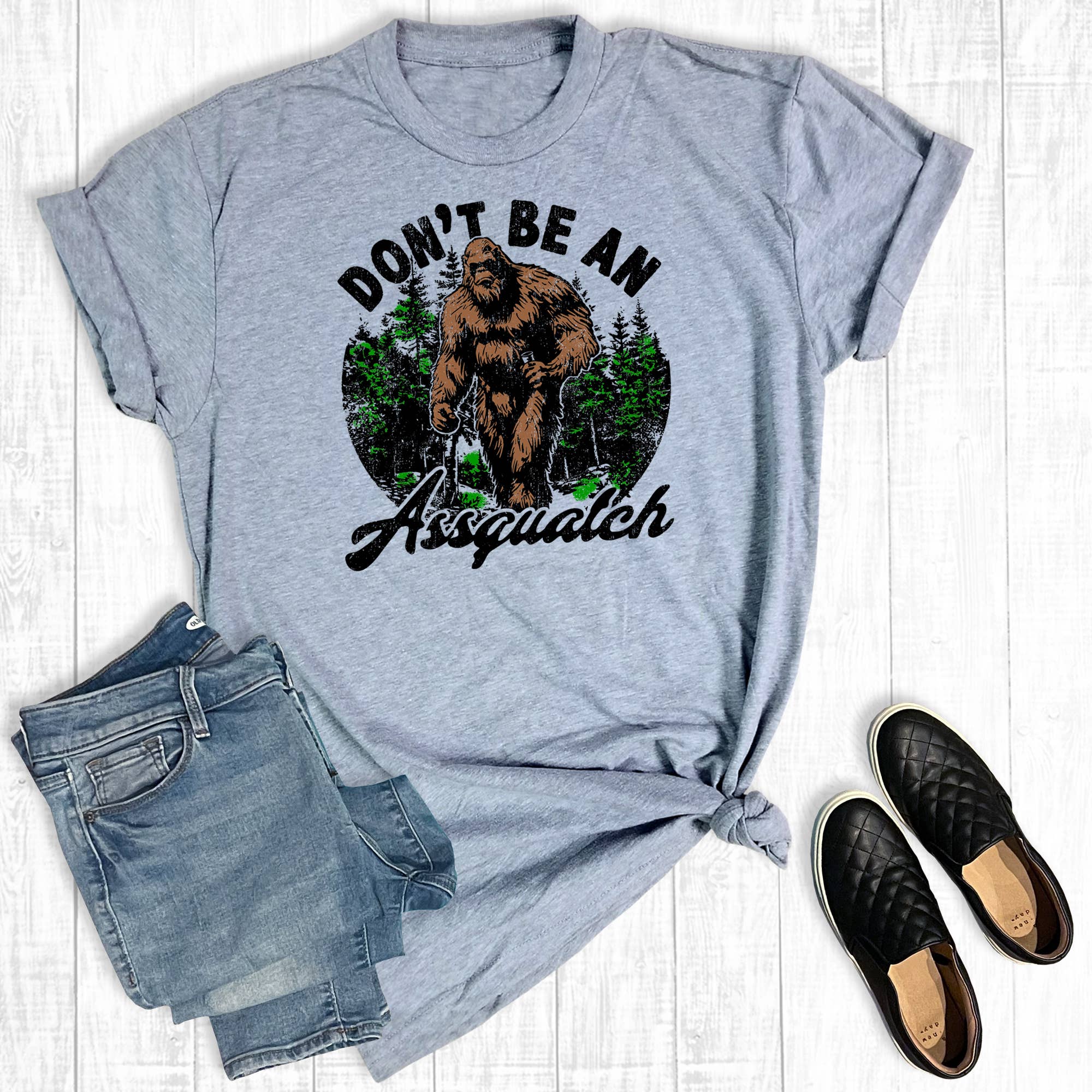 Funny Dont Be A Squatch Graphic - Adult & Kids T-Shirts, Sweatshirts & Hoodies apparel design preview 1